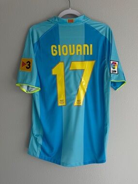 Vintage Barcelona 2007/2008 Giovani Dos Santos away soccer jersey